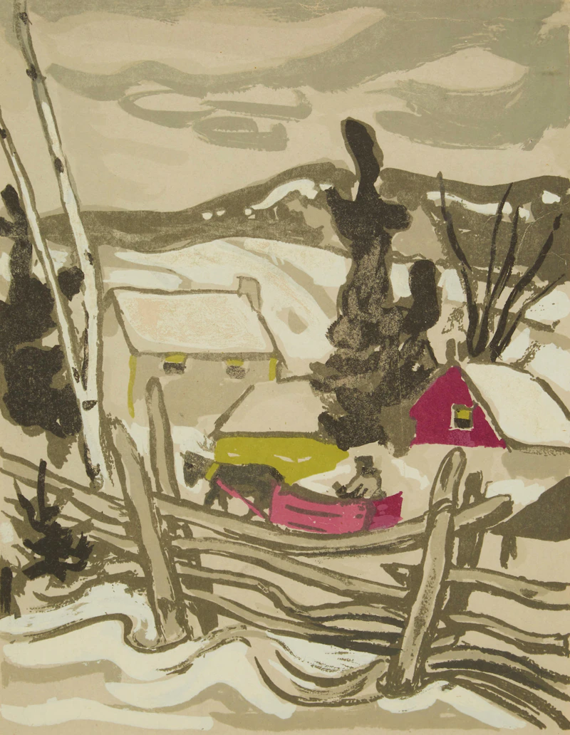 Alexander Young Jackson, Winter Sleigh; River Rapids