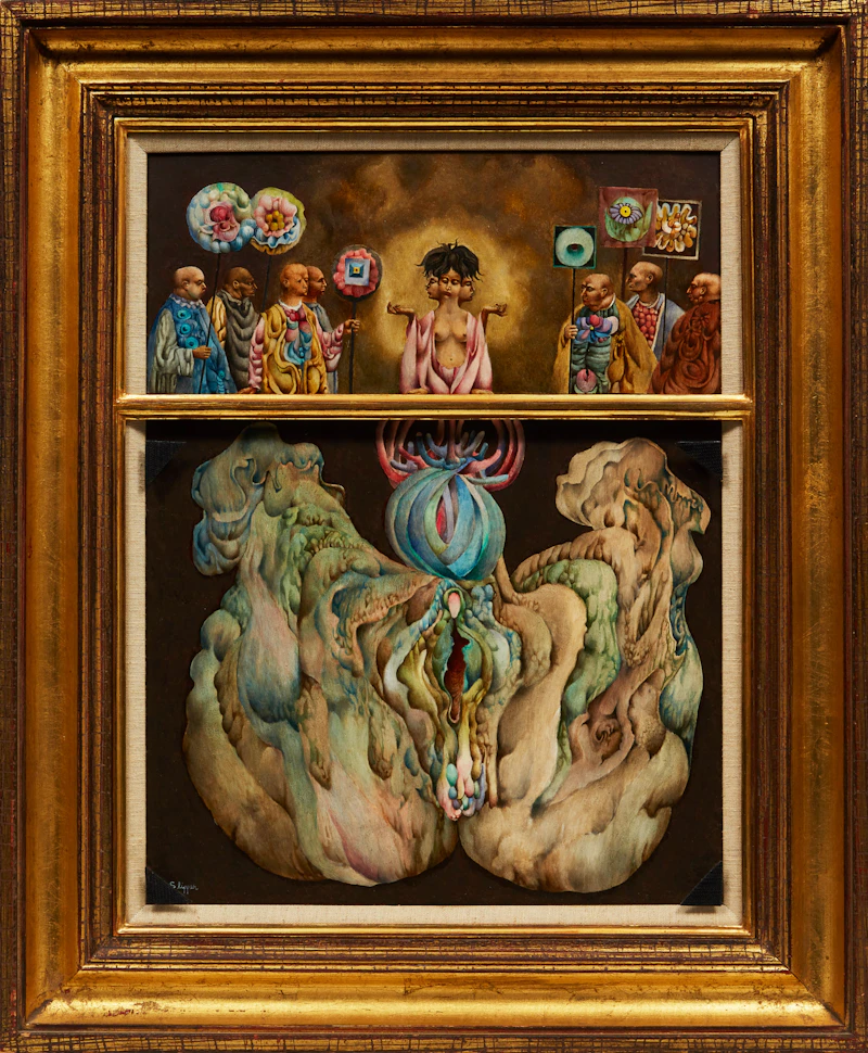 Gary Slipper, Ceremonial, mixed media on board - view 2