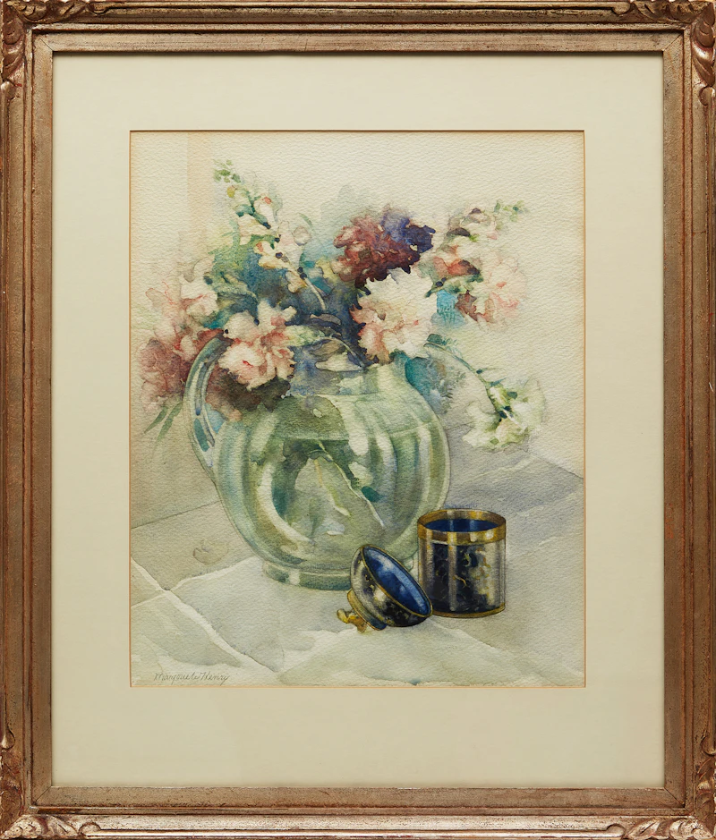 Marjorie Henry, Carnations, watercolour - view 2