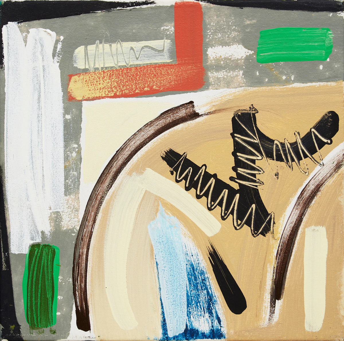 Armand Vaillancourt, Art à la piece (92), oil on canvas, 2005