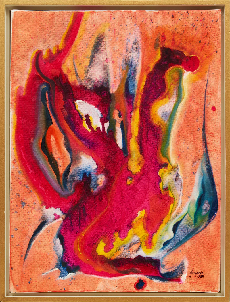 René Després, Abstraction, oil on canvas, 1988 - view 2