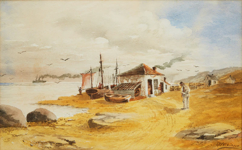 Fishing Village by Thomas Harrison Wilkinson