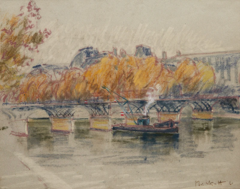 Joseph Francis Plaskett, Parisian Scene, pastel - view 2