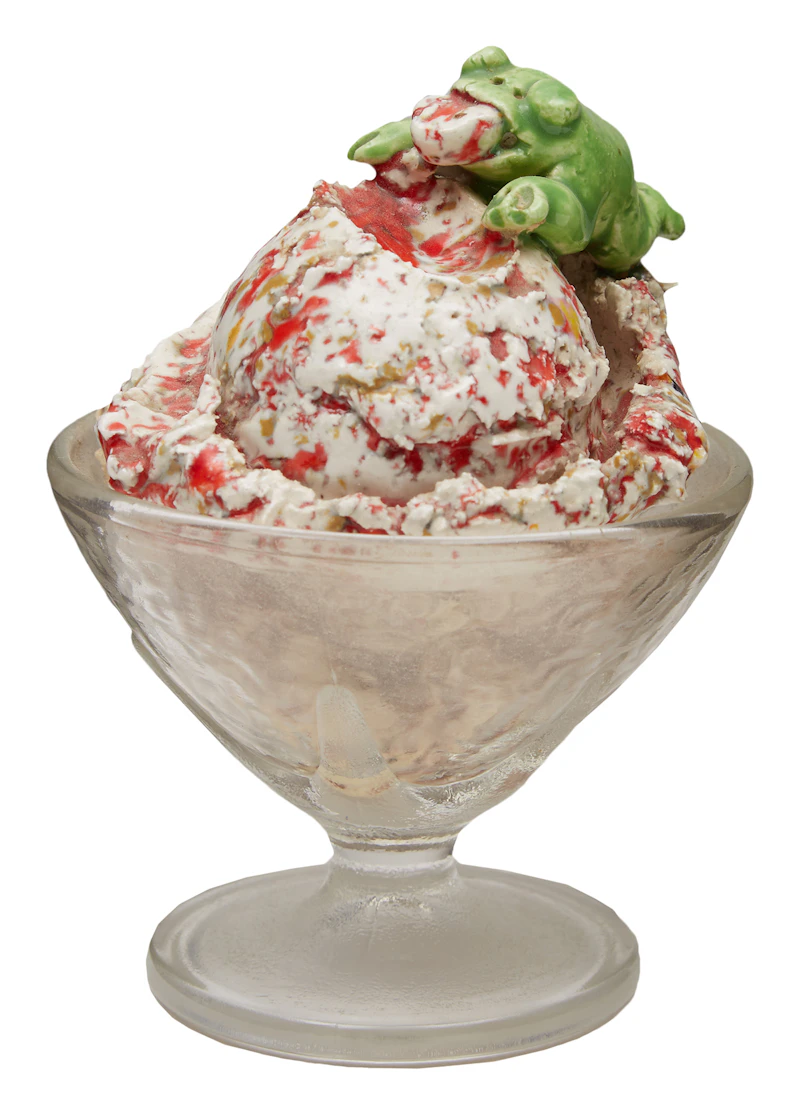 Frog and Strawberry Sundae  by David James Gilhooly
