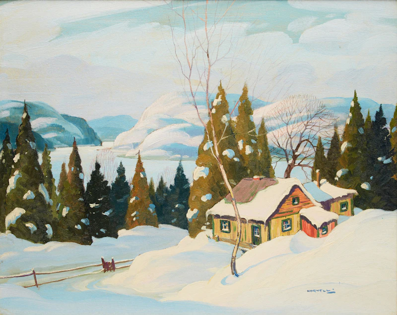 Graham Noble Norwell, Cabin in Winter, oil on board - view 2