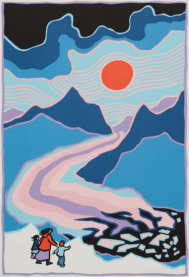 Ted Harrison, Kluane National Park, colour serigraph, 1985 - view 2