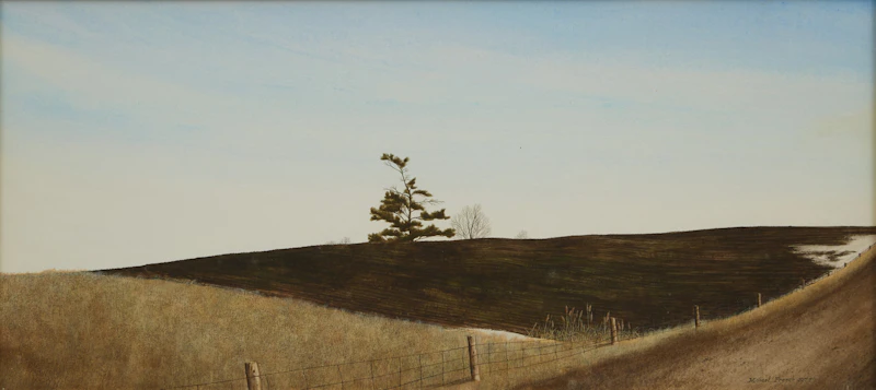 Michael French, The Last of the Snow, acrylic, 1977 - view 2