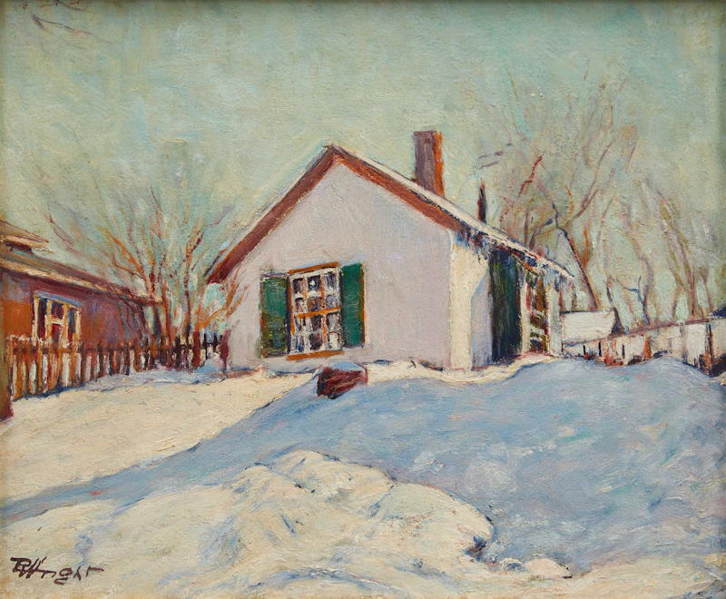 Canadian School, House in Winter, oil on board - view 2