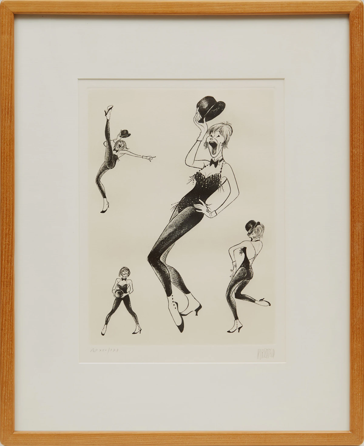 Al Hirschfeld, Shirley MacLaine, etching