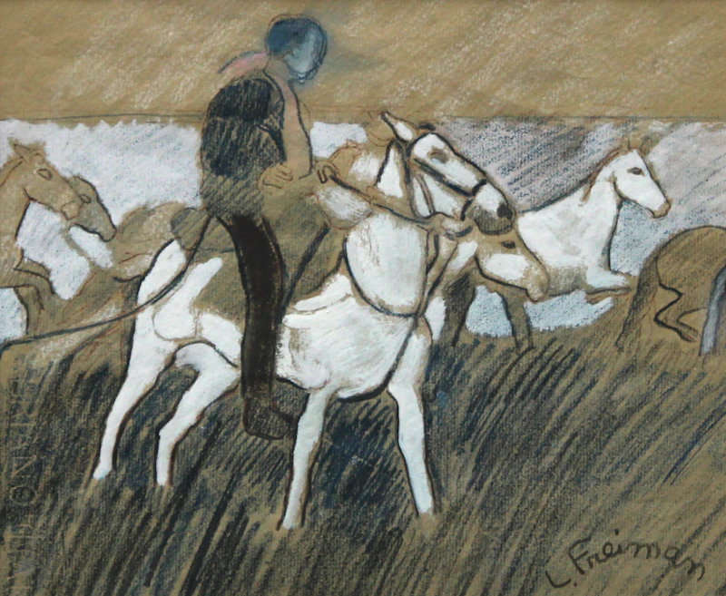Lillian Freiman, Horses and Rider