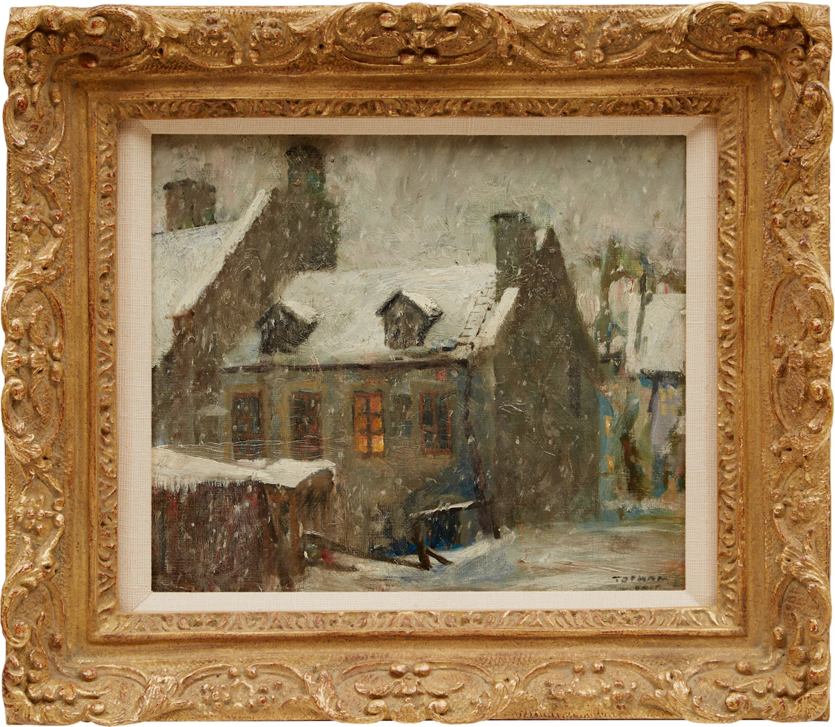 William Thurston Topham, Old House, St. Vincent Street, oil on board