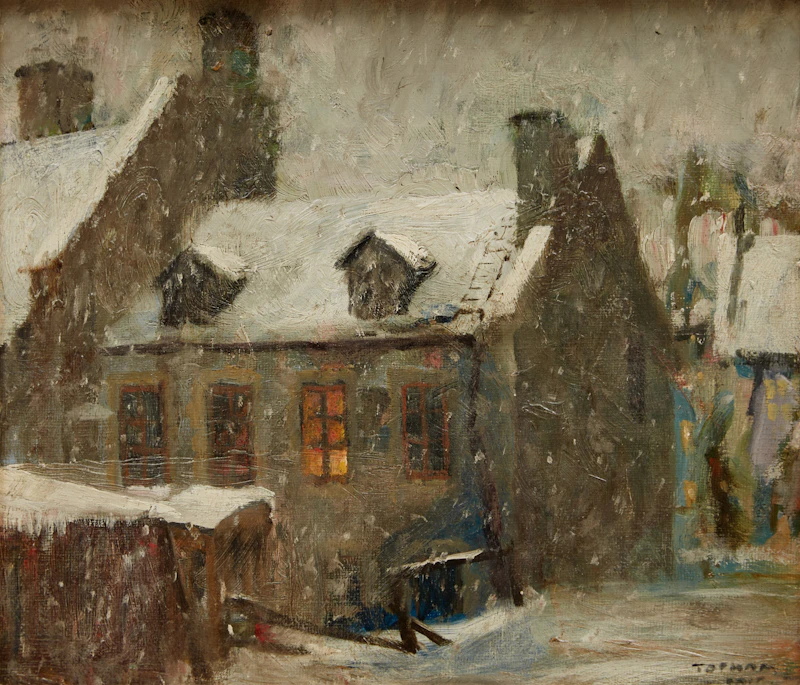 William Thurston Topham, Old House, St. Vincent Street, oil on board - view 2
