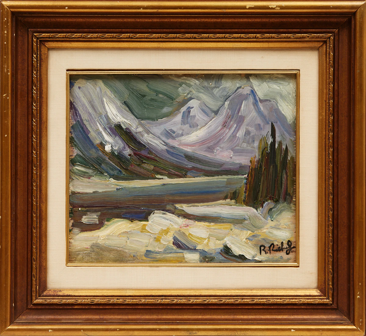 René Richard, Charlevoix, oil on board