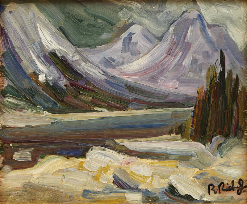 René Richard, Charlevoix, oil on board - view 2