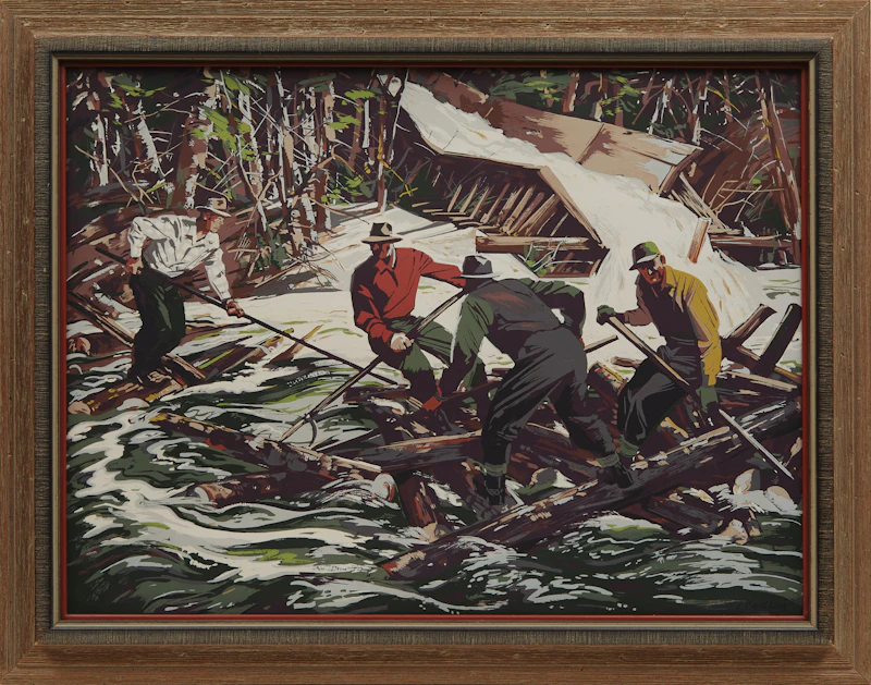 Log Driving by Joseph Sidney Hallam