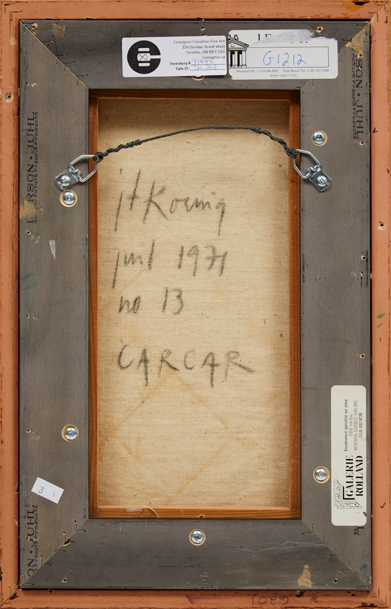 John-Franklin Koenig, Carcard, oil on canvas, 1971 - view 5