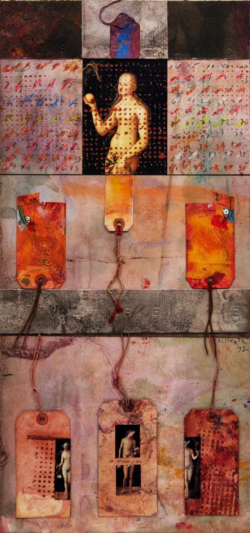 Norman Laliberté, The First Lover, oil on paper, 1992 - view 3