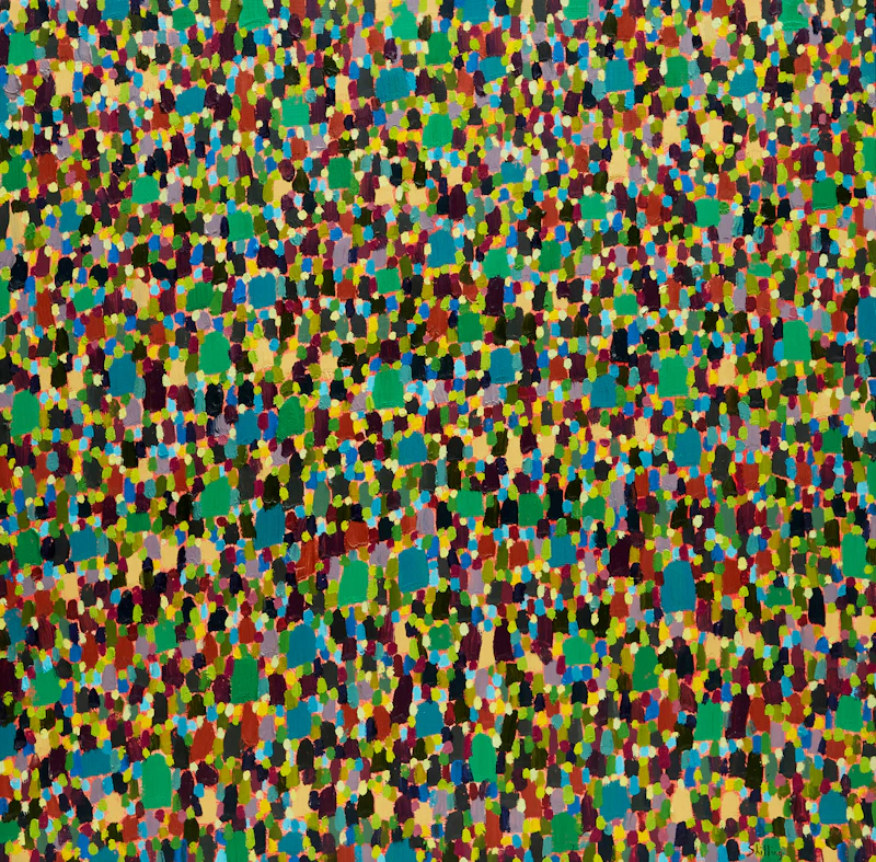 Bewabon Shilling, Field Series Revisited 10, oil on wood panel - view 2