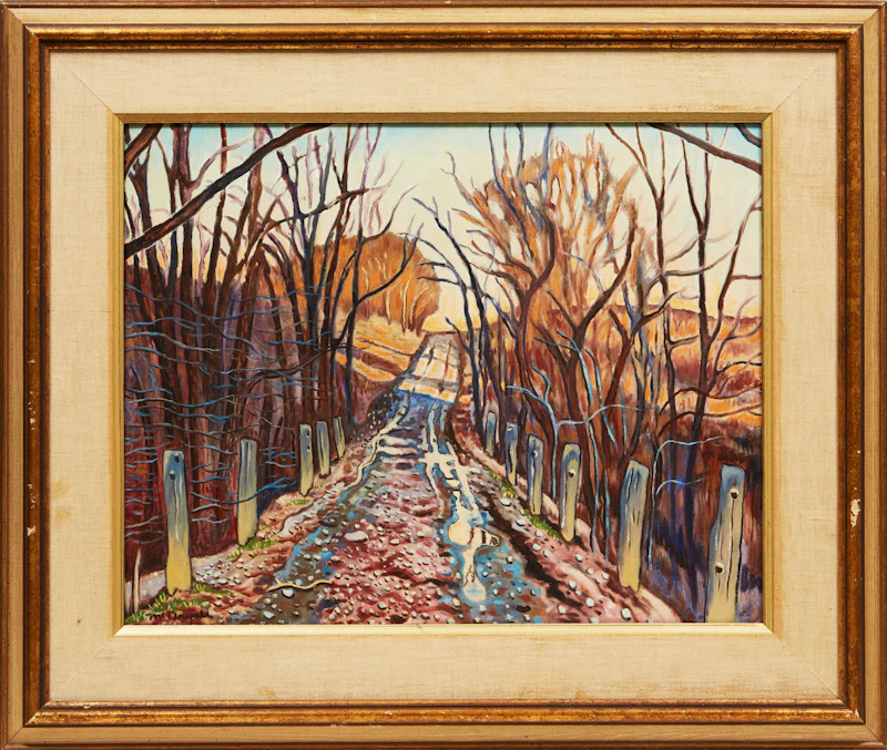 Clark Holmes McDougall, Lane Into Locke’s Springs in Late March, 1950, oil on board, 1970 - view 2