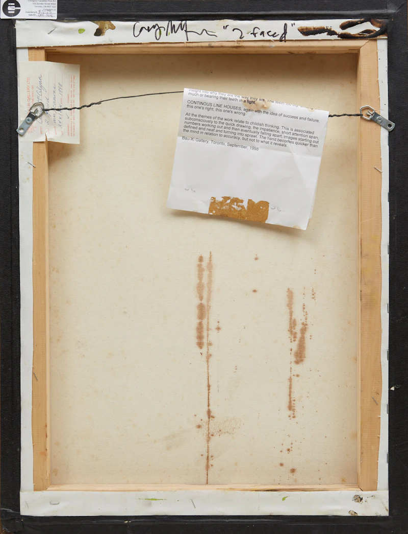 Casey McGlynn, 2 Faced, mixed media on canvas, 1998 - view 3