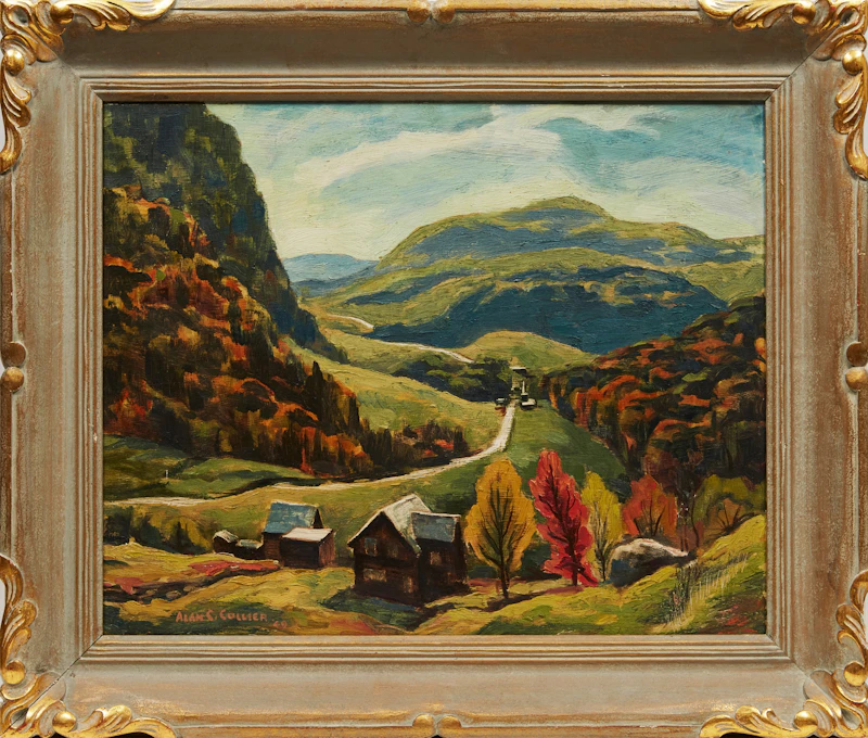 Alan Caswell Collier, The Road to St.Sauveur, Que, oil on board, 1949 - view 2