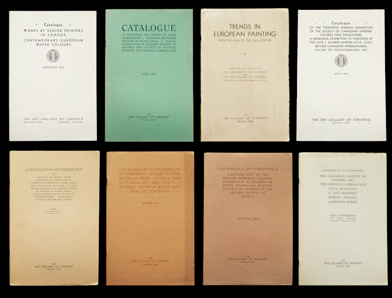 Assorted Art Gallery of Toronto Catalogues (1928-1936) by Books and Reference