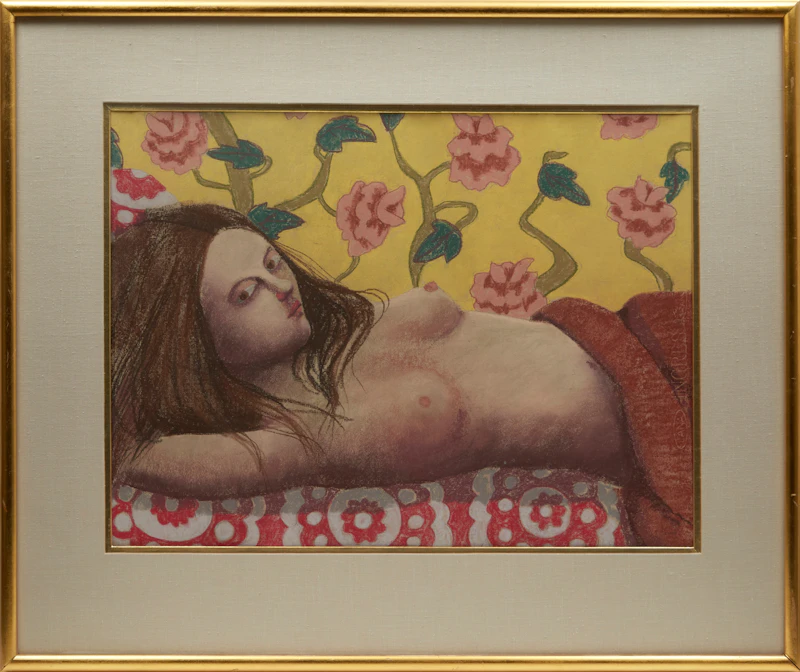 Louise Scott, Reclined Nude, pastel - view 2