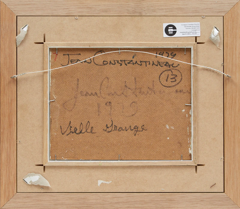 Jean Constantineau, Vieille grange, oil on board, 1979 - view 3
