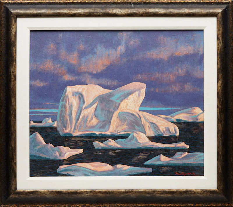Paul Rodrik, Icebergs, oil on board - view 2