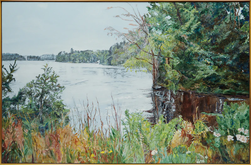 Dorothy Elsie Knowles, Dark Trees, acrylic on canvas, 1996 - view 2