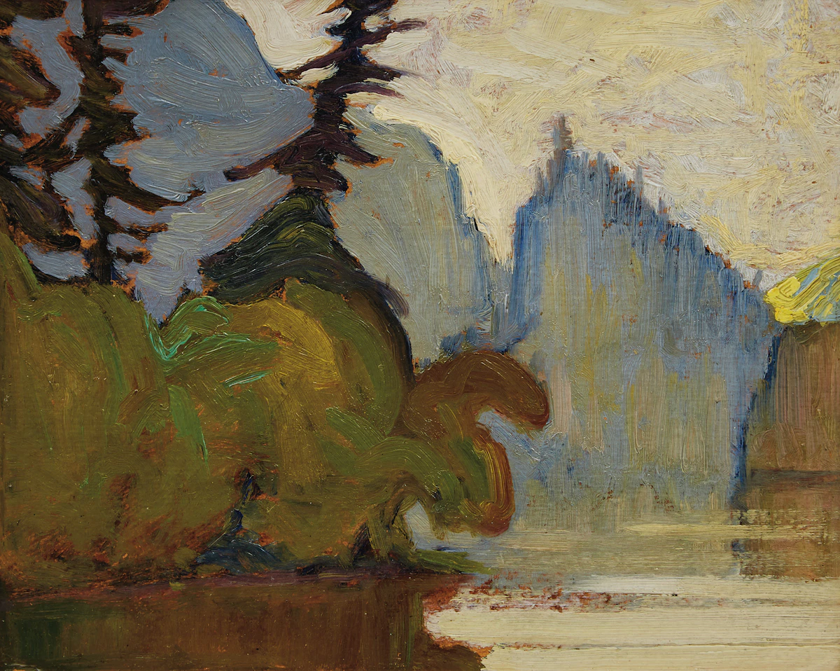 James Edward Hervey MacDonald, Agawa Canyon, Algoma, oil on board