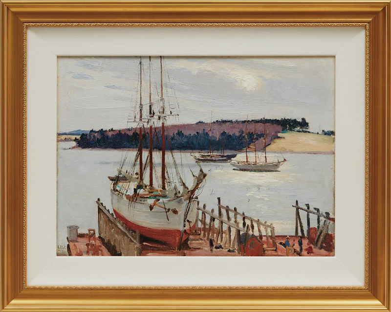 Robert Wakeham Pilot, Lunenburg, Nova Scotia, oil on board, 1927 - view 2