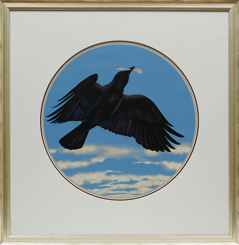 David Alexander Colville, Crow with Silver Spoon, colour serigraph, 1972 - view 2