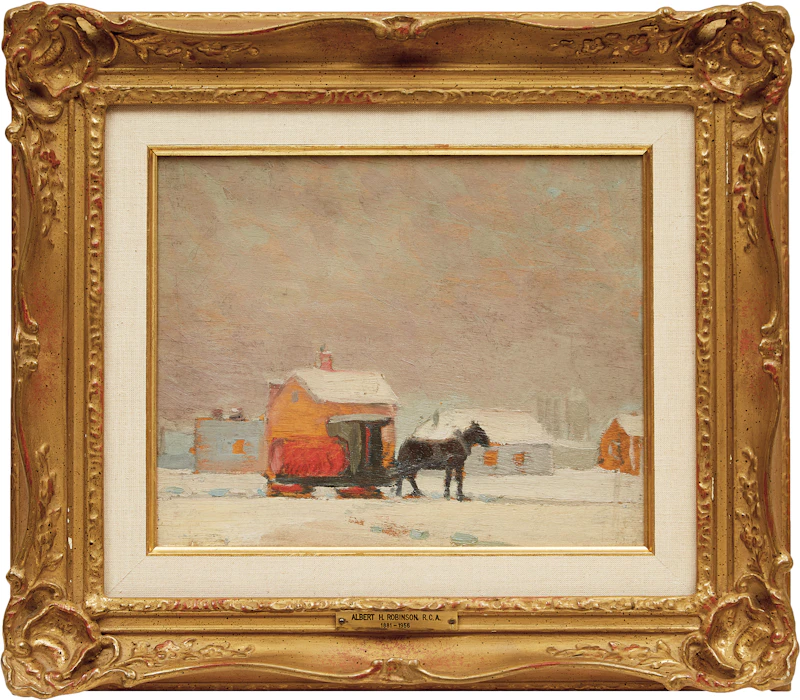 Albert Henry Robinson, Evening Lights, oil on board - view 2