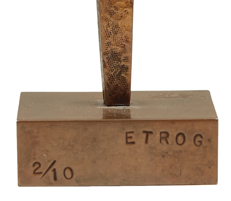 Sorel Etrog, Hingo Study, bronze sculpture, 1976 - view 7