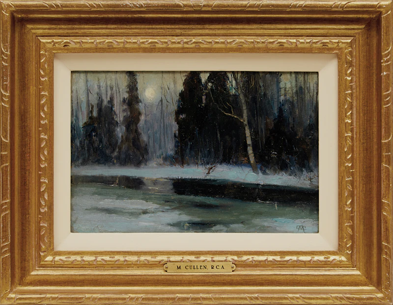 Maurice Galbraith Cullen, The Cache River at Moonrise, oil on board - view 2