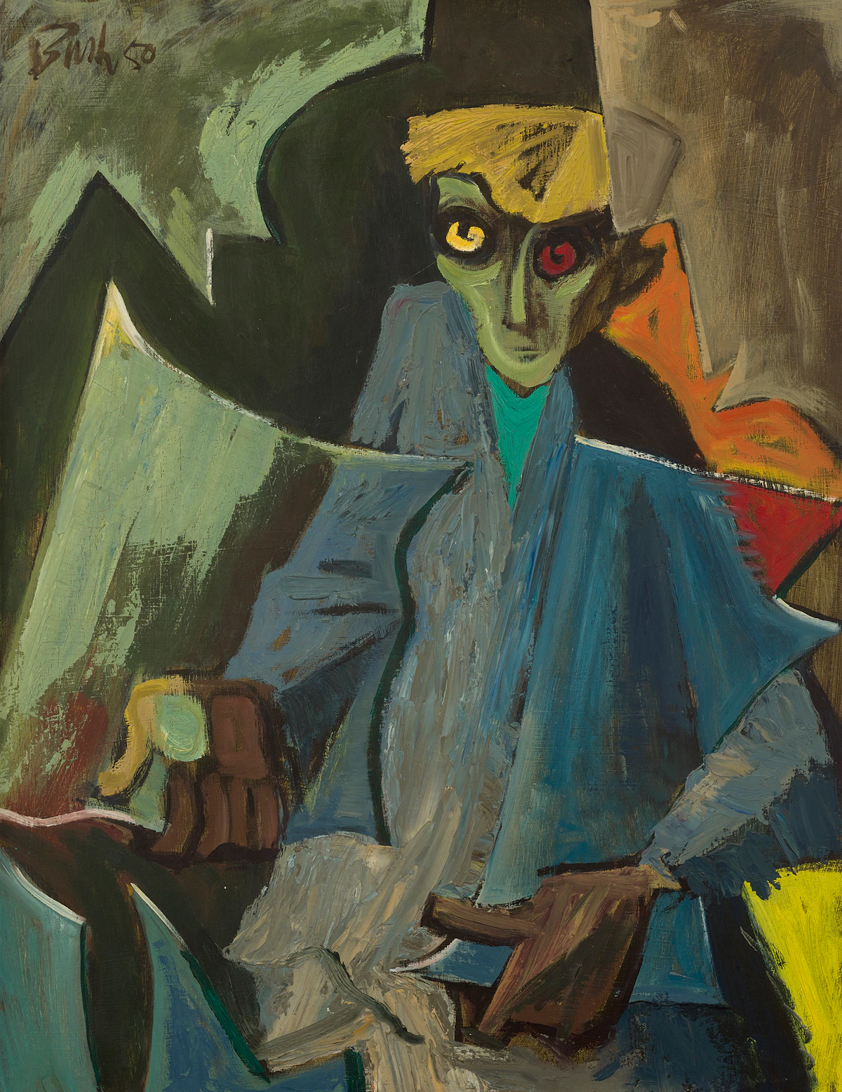 Jack Hamilton Bush, The Broken Window, oil on masonite, 1950