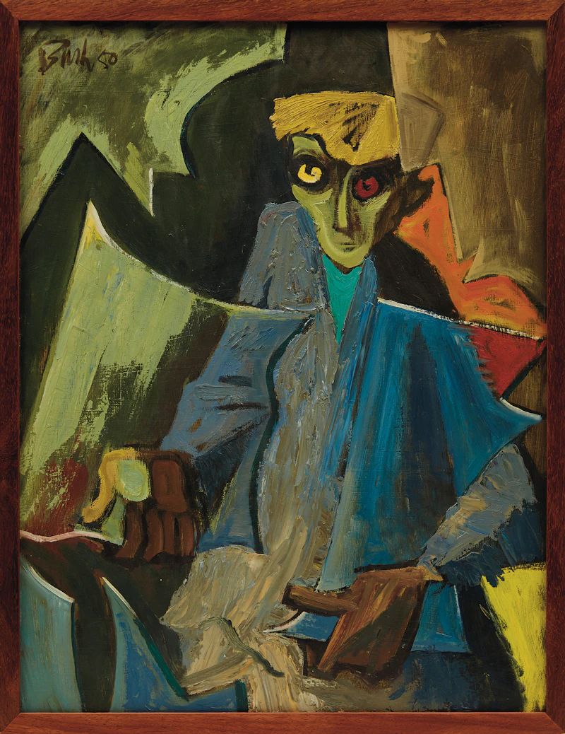 Jack Hamilton Bush, The Broken Window, oil on masonite, 1950 - view 2