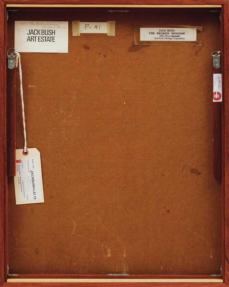 Jack Hamilton Bush, The Broken Window, oil on masonite, 1950 - view 3