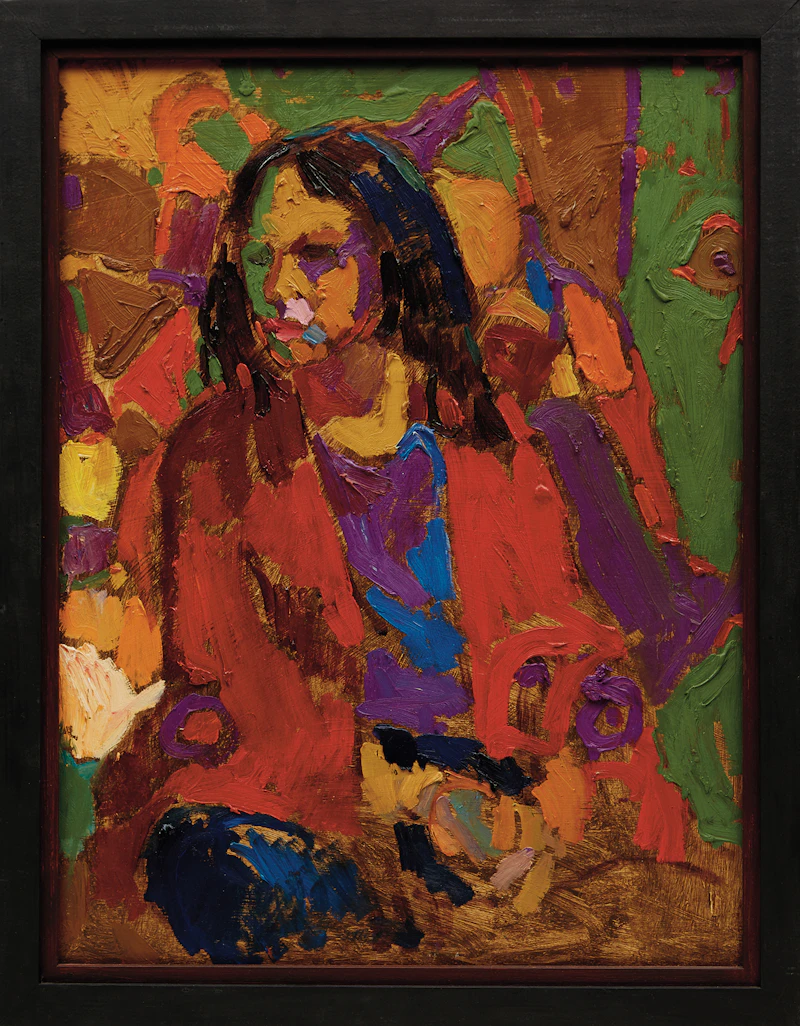Arthur Shilling, Young Woman, oil on board - view 2
