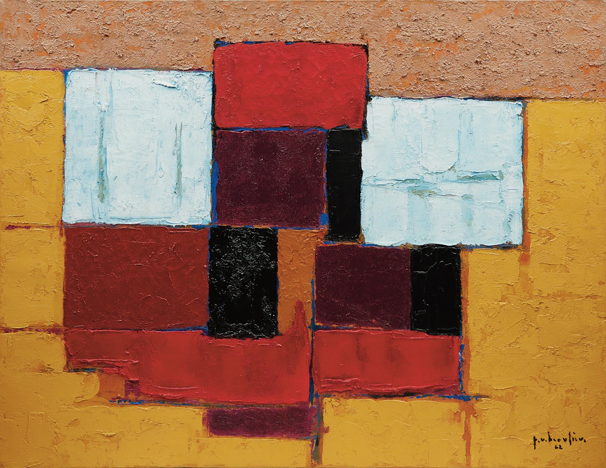 Paul-Vanier Beaulieu, Espagne, oil on canvas, 1962