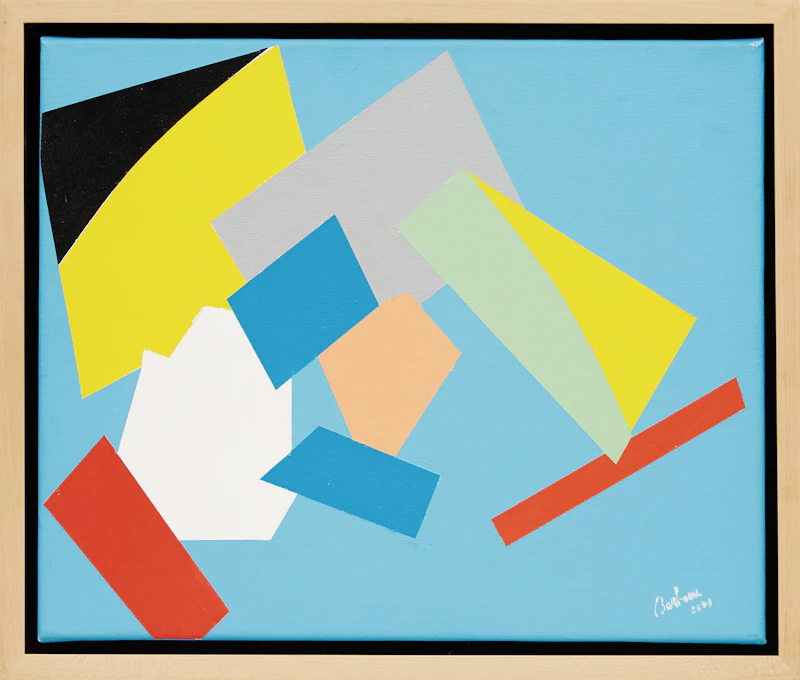 Christian Marcel Barbeau, L’azur couché sur l’orange, acrylic on canvas, 2001 - view 2