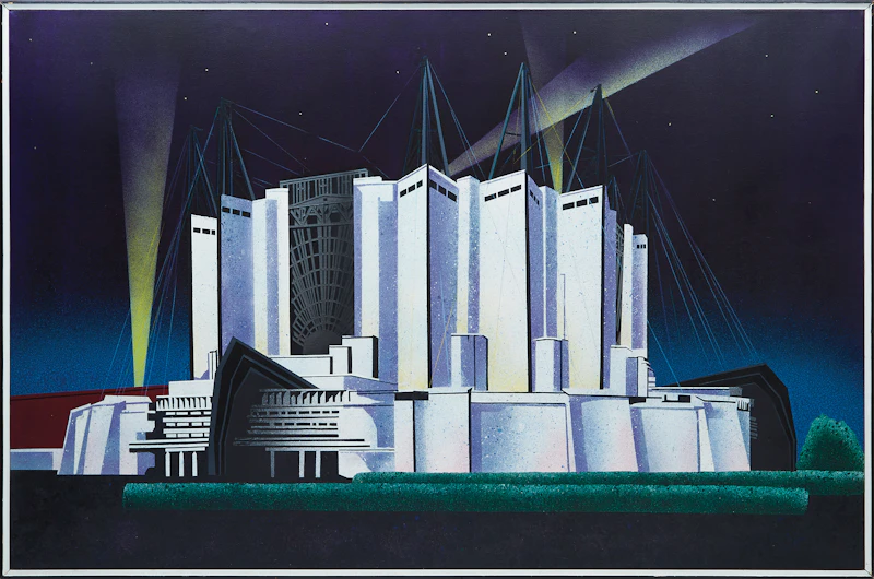 David Thauberger, Travel and Transport, acrylic and glitter on canvas, 1986 - view 2