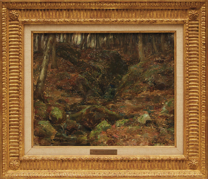 Marc-Aurèle de Foy Suzor-Coté, Ravin sur la colline, oil on canvas - view 2