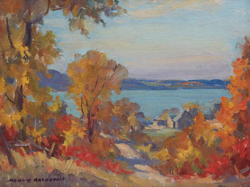 Fall Cottage Landscape by Manly Edward MacDonald