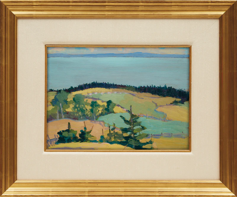 Sarah Margaret Robertson, Shoreline Landscape, oil on board - view 2
