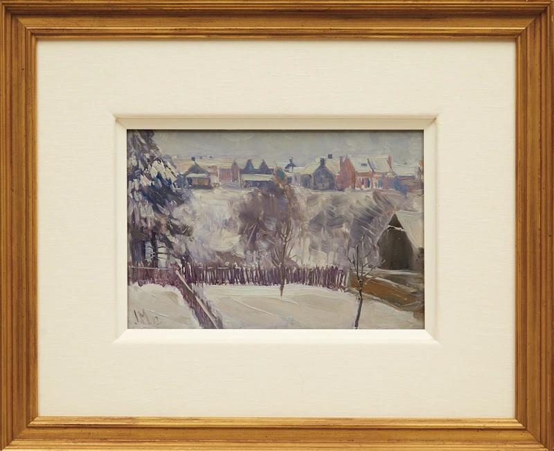 James Edward Hervey MacDonald, Backyard, West Toronto, oil on board, 1912 - view 2
