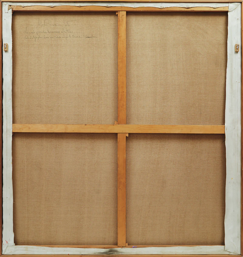 Jean Albert McEwen, Vert-noir-vert, oil on canvas, 1965 - view 3