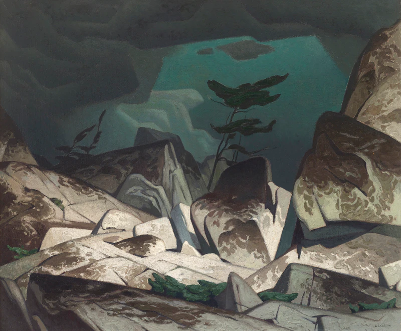 Alfred Joseph Casson, Storm in the Cloche Hills, oil on board, 1951 - view 2