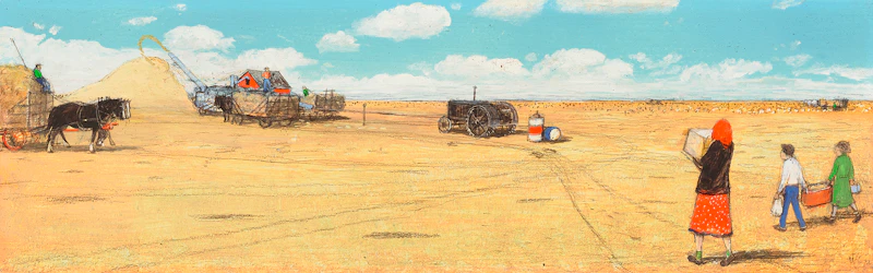 William Kurelek, Threshing Outfit Being Brought Lunch
